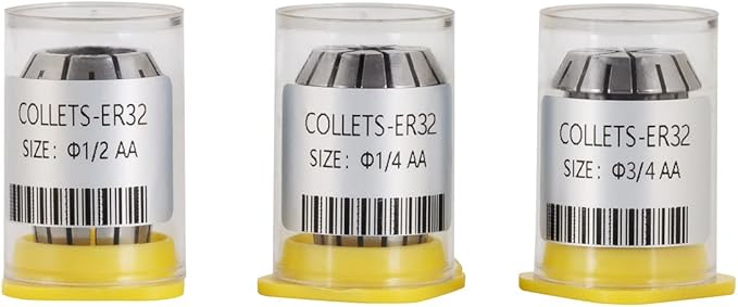 3PCS ER32 1/2", 1/4", 3/4" High Precision Spring Collet Set for CNC Engraving Milling Lathe Chuck Tool…