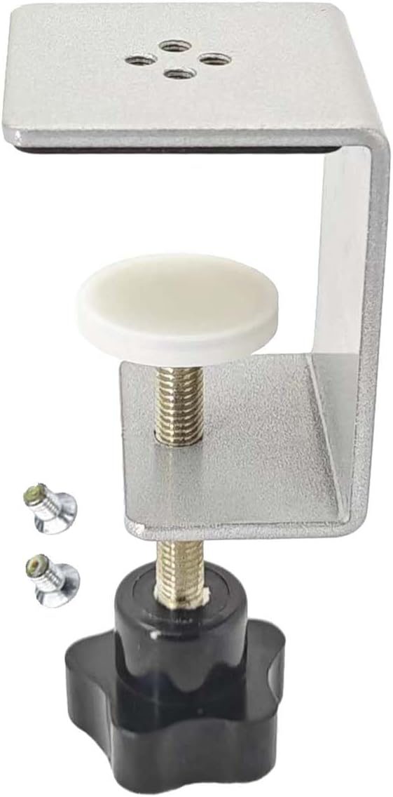 Heavy Duty Metal C-Clamps for Woodworking, Grey c clamps 2 inch, 1 Pack Table Saw Fence Clamps with Protective Pad - Ideal for Acrylic Sheets, Plexiglass Sheets, Plastic Sheets, and Wood Sheets