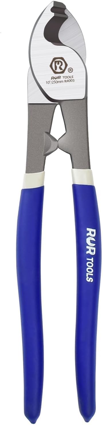 9.5 Inch Steel Cable Cutters – Wire Cutters Heavy Duty,Wire Rope Cutters,Precision-Cut Chromium-Vanadium Steel (56HRC) for Aluminum, Copper, Wires & Cables. Sharp, Durable & Effortless Cutting