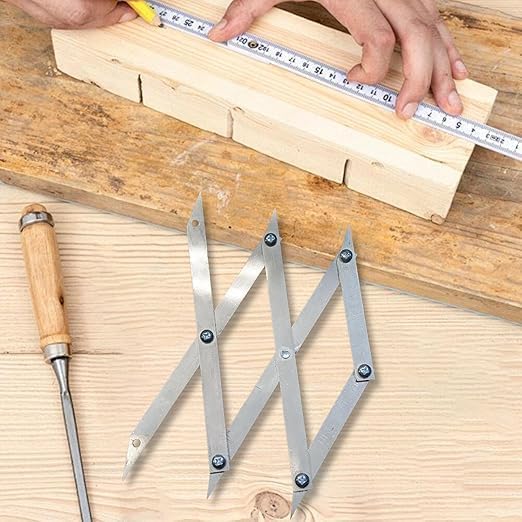 Center Finder,Picket Master Pro Center Finding Tool for Precise Measurements, 12 Point Center Finder Measuring Tool,Woodworking Center Finding,Pipe Metal Equal Space Divider