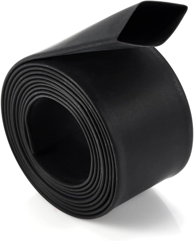 Chanzon 2:1 Ratio 3/8" (10mm) Heat Shrink Tubing 3.3Ft Roll (1M Total Length) Black Polyolefin Sleeving Wrap Shrinking 2 to 1 1pcs