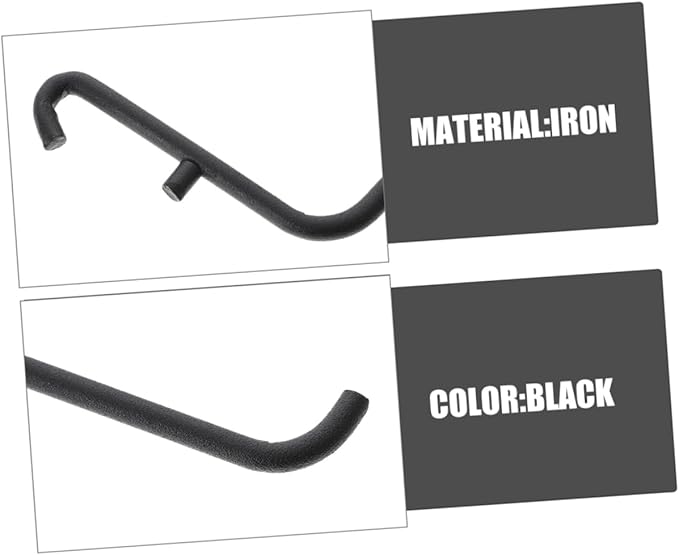 COHEALI 3pcs Heavy Duty Pegboard Hooks Iron Tool Hangers Baked Enamel Finish Accessories for Garage and Workshop Organization Easy to Install Utility Hooks