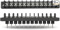 MGI SpeedWare Single Row Screw Terminal Junction Block 300V/20A, Through-Panel Barrier Strip 2-Pack (13 Screw)