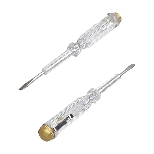 Fielect 5Pcs Tester Screwdriver, Voltage Detector Pen Light Circuit Tester Electric Test Pen Screwdriver AC/DC 100-500V