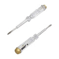 Fielect 10pcs Tester Screwdriver, Voltage Detector Pen Light Circuit Tester Electric Test Pen Screwdriver AC/DC 100-500V
