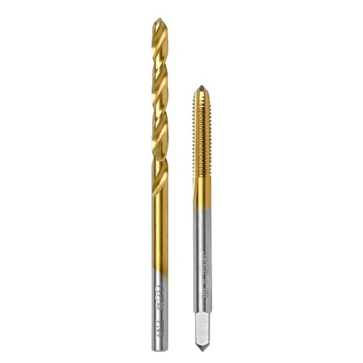 8-32 UNC Tap and #29 Drill Bit Kit, M2 HSS Drill and Tap Set, Combination of Drill and Tap Kit for Metal