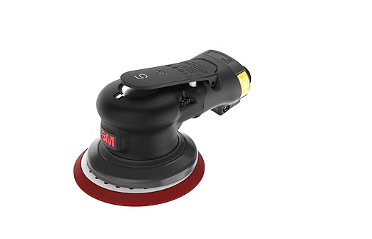 3M Pneumatic Random Orbital Sander, 88950, 6 in, Non-Vacuum, 3/16 in Orbit, Lightweight and Comfortable, 12000 RPM, .28 HP (209W) Motor, Variable Speed