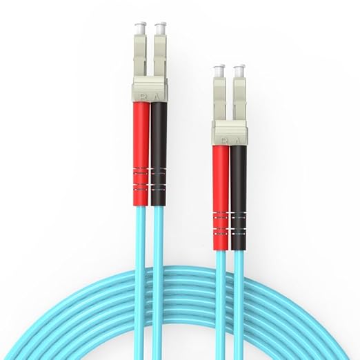 Fiber Patch Cable,10G/Gigabit Fiber Optic Cables with LC to LC Multimode OM3 Duplex 50/125 OFNP 3M（1Pack