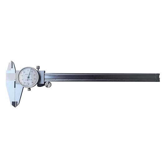 8 Inch Dial Caliper, MFQNENLK 4-Way Measurement Calipers, 0.001 Accuracy Imperial Shockproof Measuring Tool with Plastic Case (Dial Caliper 0-8" Range)