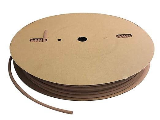 Kable Kontrol Heat Shrink Tubing - 3/32” Inch - 500' Ft Long, Brown Polyolefin - 2:1 Industrial Shrink Tube & Cable Sleeve for Electrical Wire Insulation - Rated for 600 V