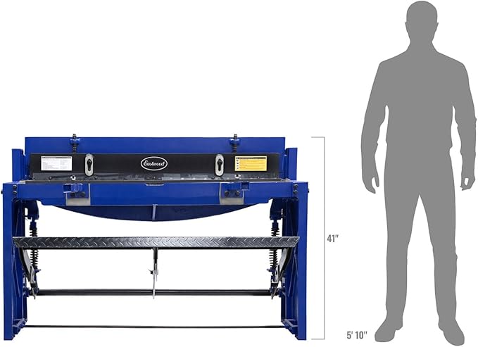 Eastwood 52 Inch Stomp Shear Machine | Industrial Grade Manual Operated Metal Fabrication Stomp Shear Sheet Cutter up to 14 Gauge | Equipped with T10A Tool Steel Ultra Sharp Cutting Blades