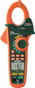 Extech EX623 True RMS 400A AC/DC Clamp Meter with Dual Type K, Infrared Thermometer and NCV