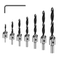 Countersink Drill Bits Set, 7-Pack High Carbon Steel Countersink Drill Bits for Wood, Woodworking Carpentry Reamer with 1 Free Hex Key Wrench