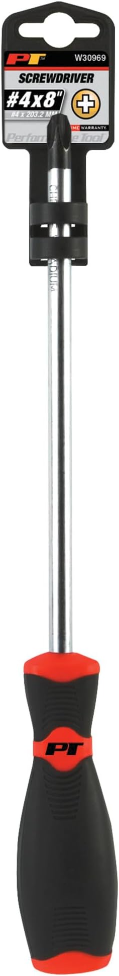 Performance Tool W30969 Black & Red Phillips Screwdriver, 3 x 6