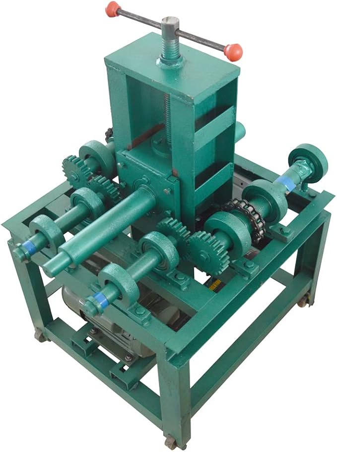 220V Electric Tube Pipe Bender, 2.2kw Electric Tubing Bender, Multi-Function Rolling Electric Pipe Bender with 15 Round Molds and 9 Square Molds
