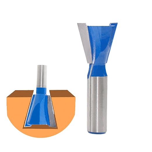 1/2 ShankDovetail Router Bit 1-1/4” Half-Blind Through Dovetail Bits for Making Boxes Drawers Chests for Engraving Router planing Head Wood Cutter