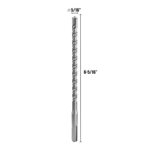 CSOOM SDS Plus Rotary Hammer Drill Bit 5/16"x6.3", Professional Concrete Drill Bit for Concrete, Brick, Stone and Cement Walls