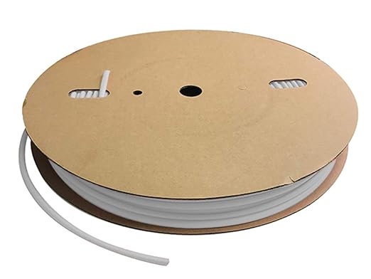 Kable Kontrol Heat Shrink Tubing - 1/8” Inch - 500' Ft Long, White Polyolefin - 2:1 Industrial Shrink Tube & Cable Sleeve for Electrical Wire Insulation - Rated for 600 V