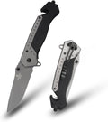 Snake Eye Tactical Heavy Duty Every Day Carry Folding Pocket Knife (Black-1018)