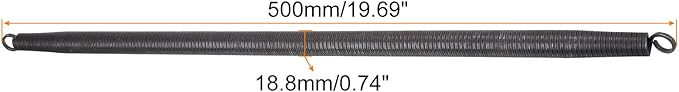 MECCANIXITY Spring Tube Bender OD 18.8mm/0.74" Steel Spring Pipe Bending Tubes 500mm/19.69" Length for 3/4" PVC Pipe(ID 20mm) in Home Renovations,Electrician Wiring Bending(insert-pipe use)