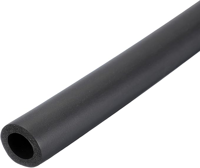 uxcell Pipe Insulation Tube Foam, 5/8" ID x 3/16" Thick x 1.64ft Foam Pipe Cover Non-Slip Hollow Tubing Guitar Air Conditioner Stand Fitness Equipment Handles, Black