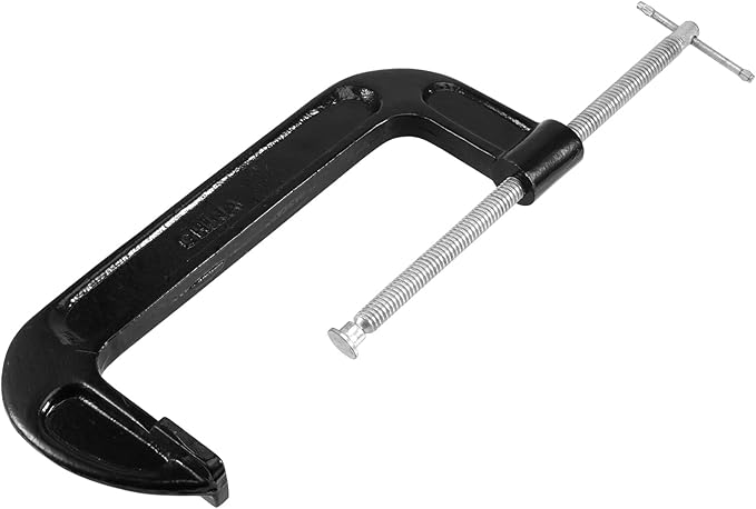 HOIGON 3 Pieces 10 Inch C-Clamp Set, Malleable Iron C-Clamp,Heavy-Duty C-Clamps with 10 Inch Jaw Opening 4 Inch Throat Depth for Woodworking, Welding, and Building, Black