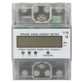 Electric Power Meter, Phase 4 Wire KWh Meter with LCD Display 5-80A Energy Consumption Digital Electric Power Meter Three Phase 4P LCD Power Meter, 220/380V