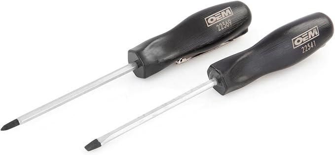 OEMTOOLS 22590 2 Piece Pocket Screwdriver Set, Mini Screwdriver Set, 2 Piece Set with Small Flathead Screwdriver and Phillips Head Screwdriver