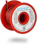 BNTECHGO 22 Gauge Flexible 2 Conductor Parallel Silicone Wire Spool Red Black High Resistant 200 deg C 600V for Single Color LED Strip Extension Cable Cord,Model,25ft Stranded Tinned Copper Wire