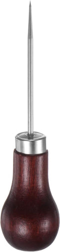 HARFINGTON Handwork Sewing Awl Single Gourd Awl Leather Punch Hole Tool with Wooden Handle Scratch for Broken Wire Make Mark Drilling Stitching Repair and DIY Handmade, Red-Brown