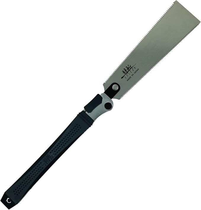 SUIZAN Folding Ryoba Double Edge Saw 9.5" - Professional Japanese Pullsaw Handsaw Woodworking Tools
