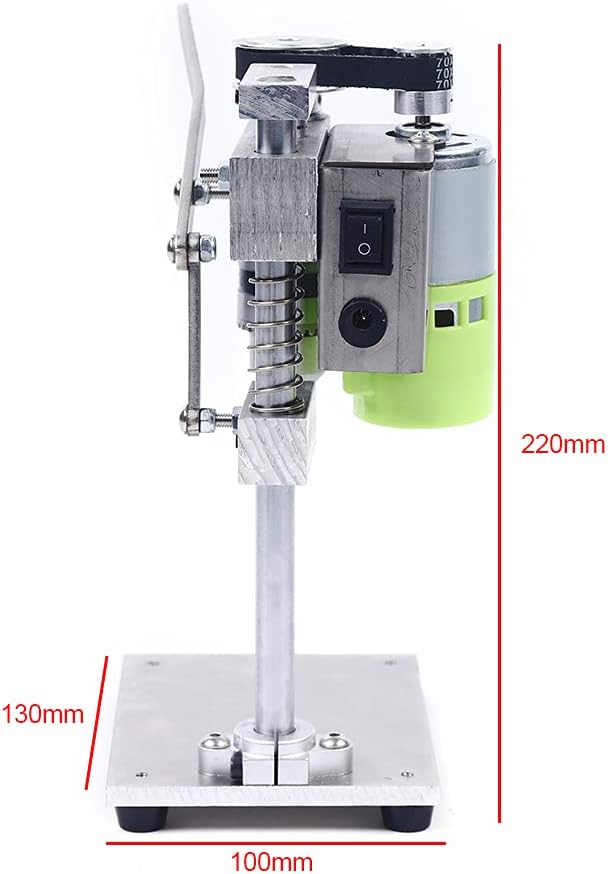 Mini Bench Drill Press Stand, Portable Bench Drilling Machine, 3.94x5.12x8.66 inch, 7 Speed Table Driller Chuck, Used for Drilling Iron, Wood and Plastic, Litht-Duty, for B12 Chuck