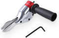 360° Pivoting Drill Metal Shear Attachment, Professional Power Tool Accessory for Cordless & Corded Drills, Heavy-Duty Metal Cutter for Iron, Aluminum & Copper Sheets with Adjustable Handle- R