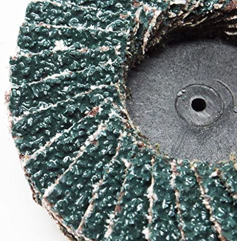 Benchmark Abrasives 2" Quick Change Zirconia Flap Disc Grinding Wheel with Male R-Type Back Design - Cleaning Finishing Deburring of Irregular Surfaces - for Die Grinder & More (10 Pack), 60 Grit