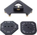 8 in 1 Aluminum Alloy Corner Radius Routing Templates Aluminium Alloy Router Templates for for Trimmer R10 R15 R20 R30, T15 T20 T25 T30 Half Round Corner Radius Quick-jig