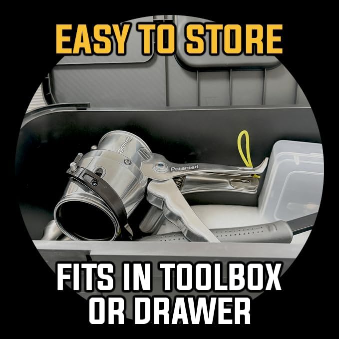 SILIGUN™ PRO Compact 24:1 Caulking Gun - No Drip Caulk Gun - Patent Design - Lightweight Aluminum Frame - Works with all 10 oz Tubes (SILIGUN PRO Scraper Kit)