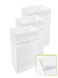 30 Gallon Multi-Liner Disposable Trash Cans (3-Pack) with Fitted Trash Bags - Reusable Garbage and Recycling Bins for Parties, Events, and More (White - 17" Height x 14" Width x 30" Depth)