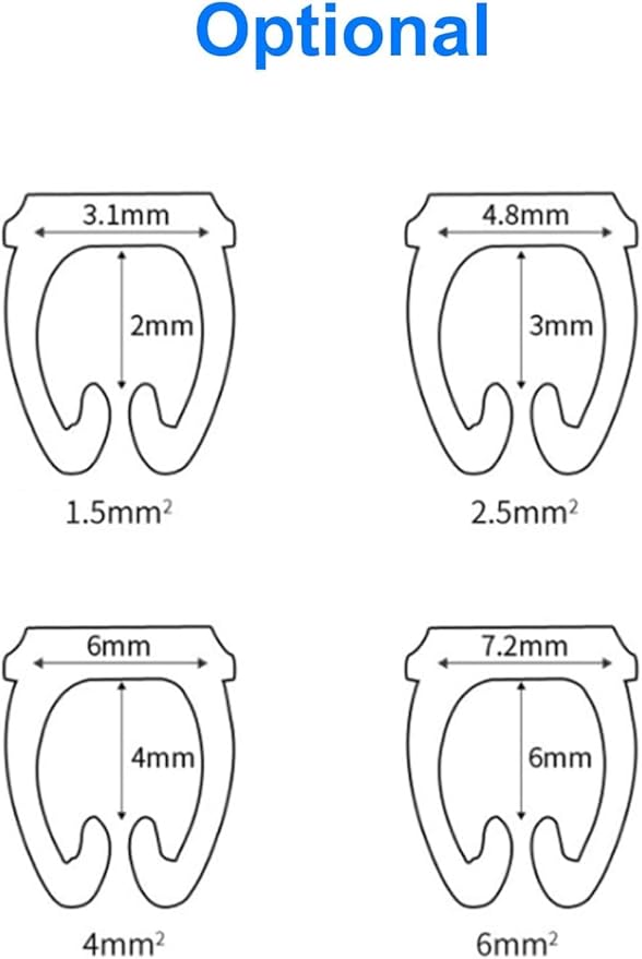 100Pcs Digital Tube Wire Labels Cable Markers Plastic Clip-On Colorful Numbered 0-9 C-Shape for Multi-Type Cables (4mm²)