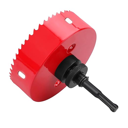 8.66 inch / 220mm Hole Saw with SDS Plus Arbor and Hex Shank Arbor, HSS Bi-Metal Hole Drilling Cutter for Wood Boards Plastic and Thin Metal (8.66 inch / 220mm)