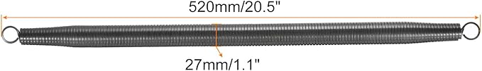 MECCANIXITY Spring Tube Bender OD 27 mm/1.1" Steel Spring Pipe Bending Tubes 520 mm/20.5" Long for 1" PVC Pipe(ID 28 mm) Home Renovations, Electrician Wiring Bending Pipe