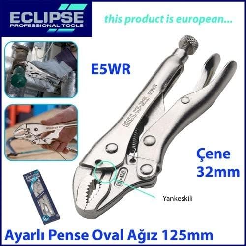 Eclipse Professional Tools E5WR 5 Inch Curved Jaw Locking Pliers with Wire Cutters (5" / 125mm)