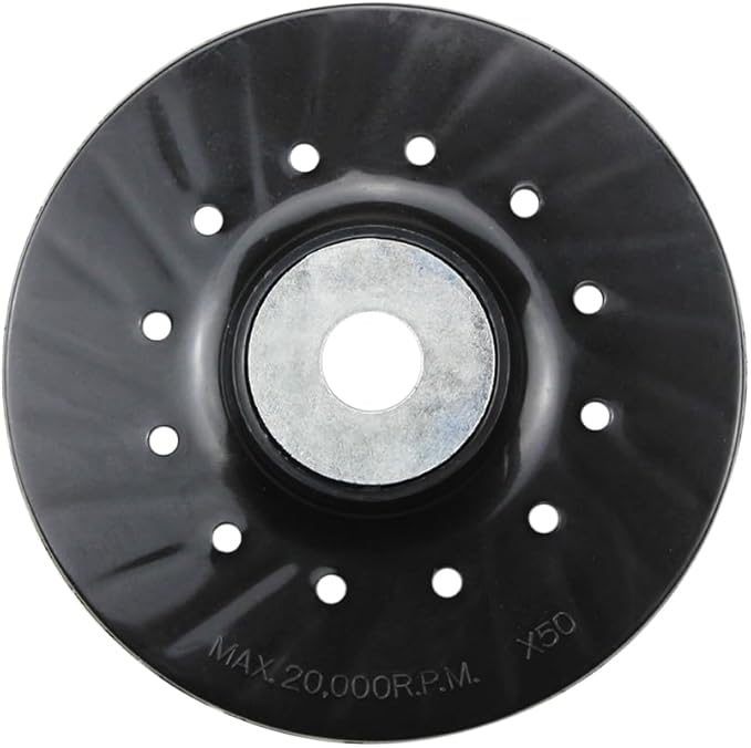 BHA Angle Grinder Ribbed Backing Pad for Resin Fiber Disc, 5" x 5/8"-11