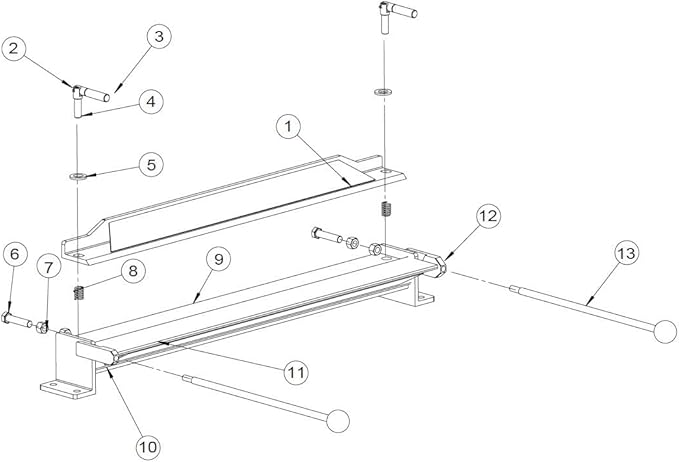 KF5002 Steel Bending Brake Sheet Metal Bender Metal Folder 28 Inch (730mm) 18 Ga (1.2mm) Capacity