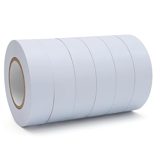 ROSEUP 6-Pack Electrical Tape, 3/4 in x 66ft, Professional Flame Retardant Waterproof PVC Electrical Insulation Tape, ash Gray