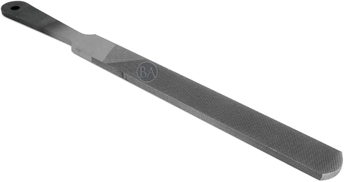 Benchmark Abrasives 8" Single Cut Farmer’s Own File, American Pattern Second Cut Rectangular Hand File Without Handle for Filing Agriculture or Garden tools, Axe (8")