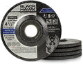 BHA Depressed Center Metal Grinding Wheels for Angle Grinders, 4.5” x 1/4” x 7/8” - 5 Pack