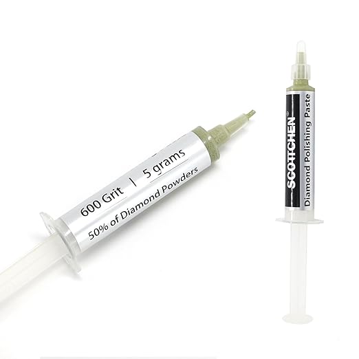 SCOTTCHEN Diamond Polishing Paste,600 Grit 22-36 Microns Lapping Compound with 50% Concentration of Diamond Powders for Jewelry, Metal, Ring, Glass, Coin,etc.-5 Gram