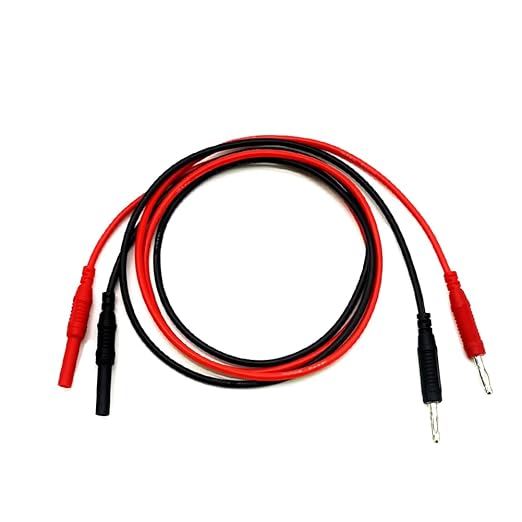zhenyu 2Pcs Multimeter Test Lead Extension Male to Female Connector 4mm Banana Plug to Jack Heavy Duty 14AWG Silicone Wires Meter Leads Probes 3 Feet