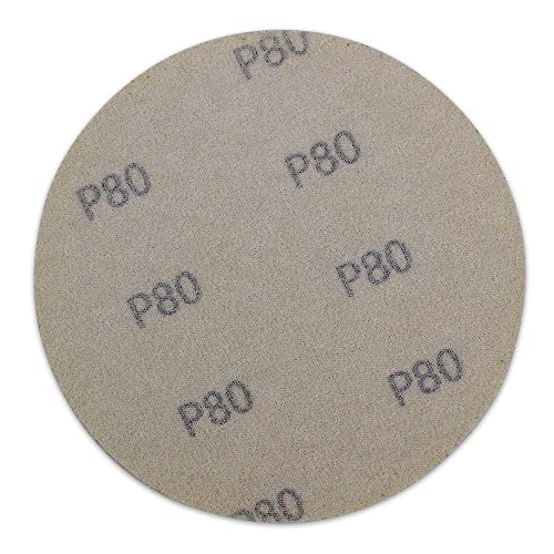 BHA 5" Inch No Hole Hook and Loop Sanding Discs for Orbital DA Sanders - 100 Pack (180 Grit)
