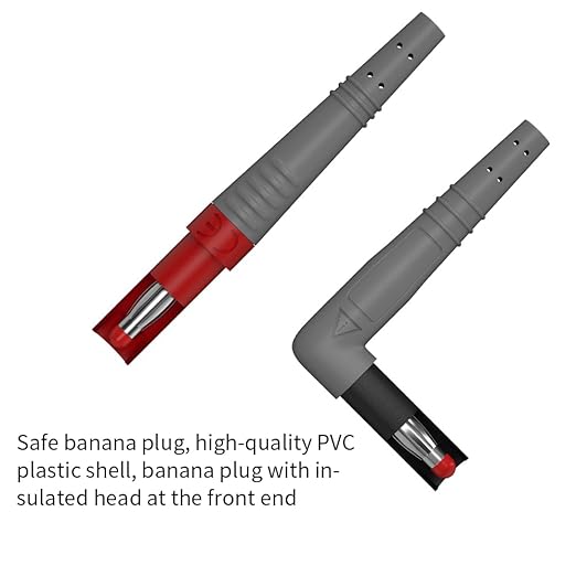 2PCS Digital Multimeter Test Lead Male to Male Extension Right Angle to Straight 4mm Banana Plug Connectors Multi Meter Leads Silicone Wires Adapter